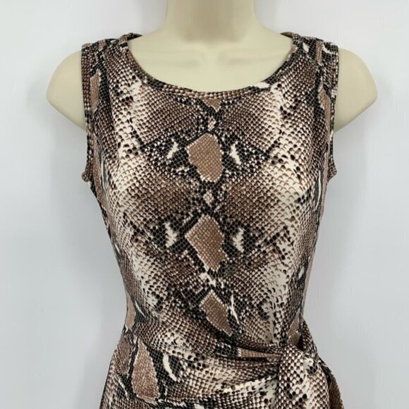 DVF Diane von Furstenberg New Della python camo shift dress silk tan snake new 2 - Picture 2 of 6